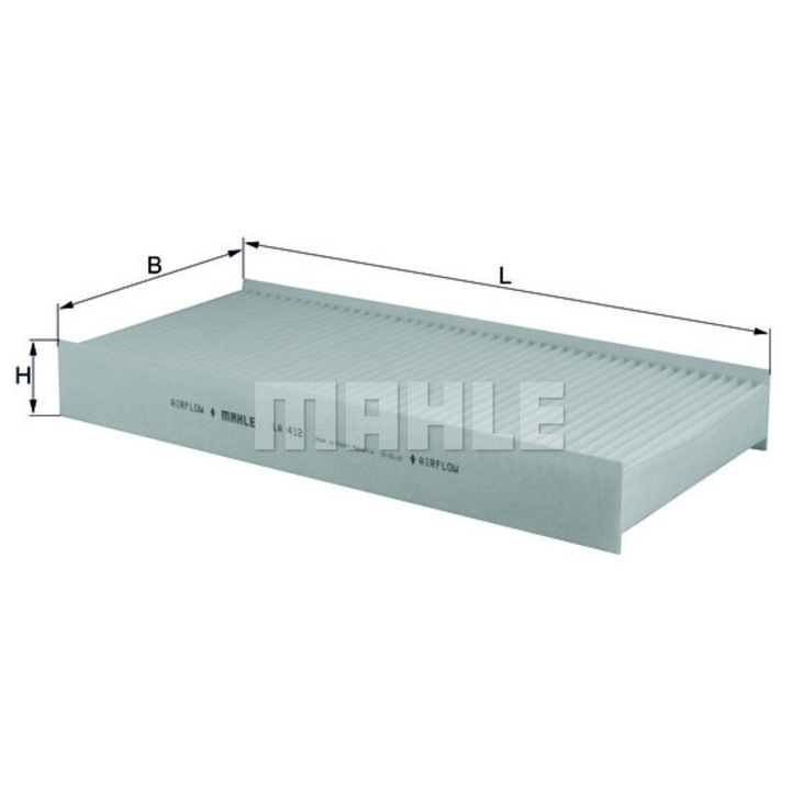 Вентилационен филтър Mahle LA 412, 376x175x48 мм, 90 г
