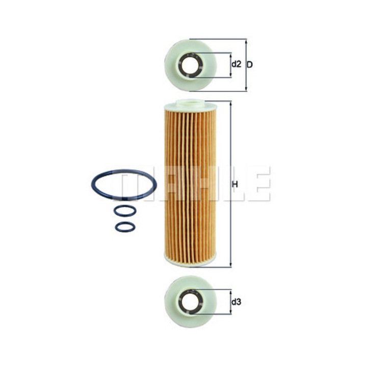 Mahle OX 183/5D olajszűrő, 46,3 mm, 30 000 km
