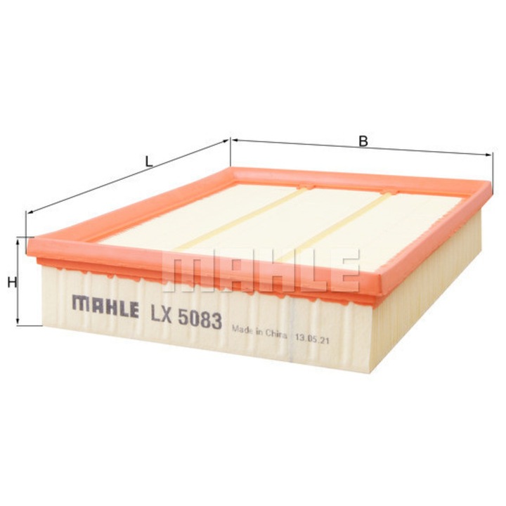 Mahle LX 5083 légszűrő, 21x5,5x25cm, 257g