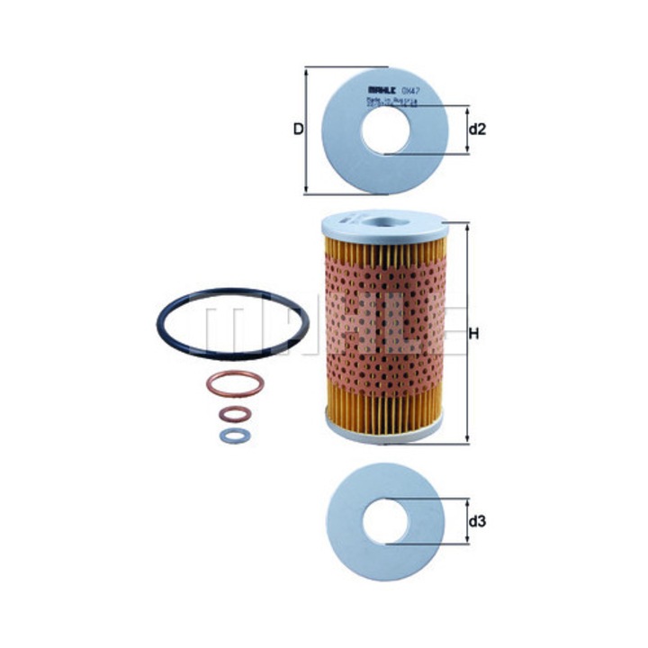 Mahle OX 47D olajszűrő, arany