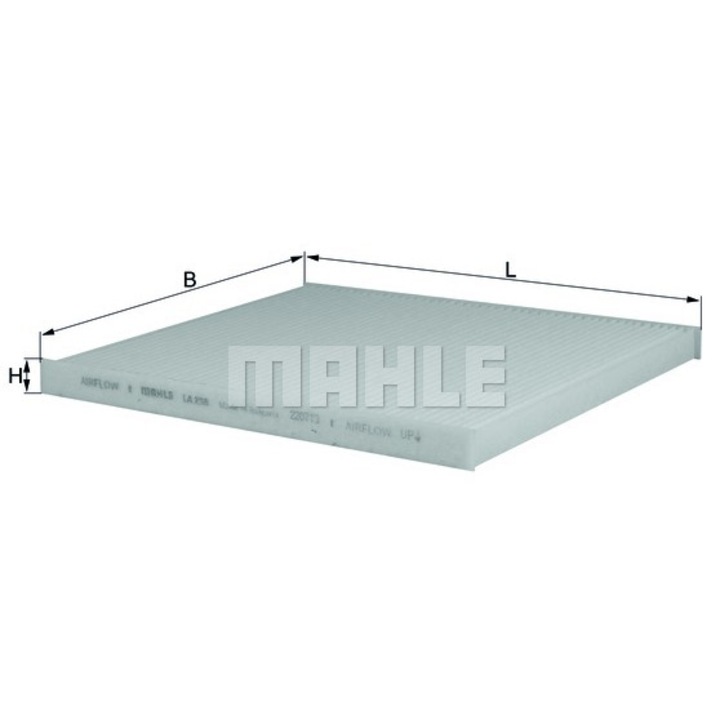 Mahle LA 298 szellőzőszűrő, 240x211x17mm, 40g