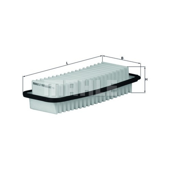 Въздушен филтър Mahle LX 1950, 266x116x63мм, пластмаса