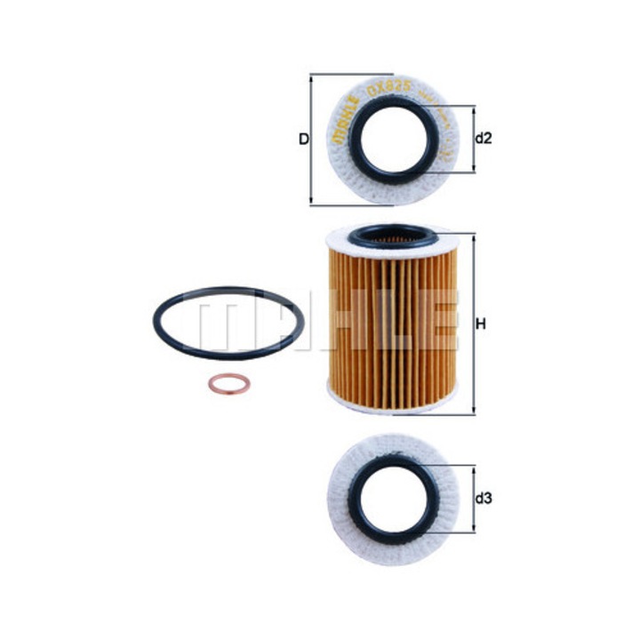 Mahle OX 825D olajszűrő, 32g