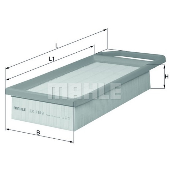 Mahle LX 1619 légszűrő, 350x153x58mm, 240g