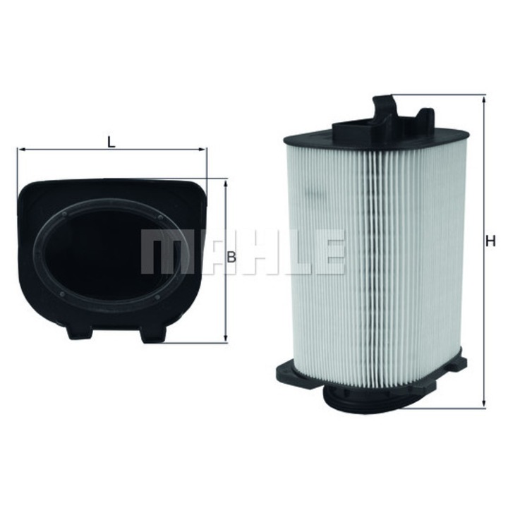 Mahle LX 3775 légszűrő, 138,4x121x257mm, műanyag, 272g