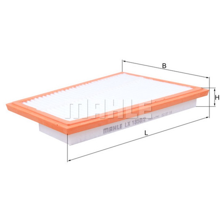 Mahle LX 1850/2 légszűrő, 272x192x34mm, 126g
