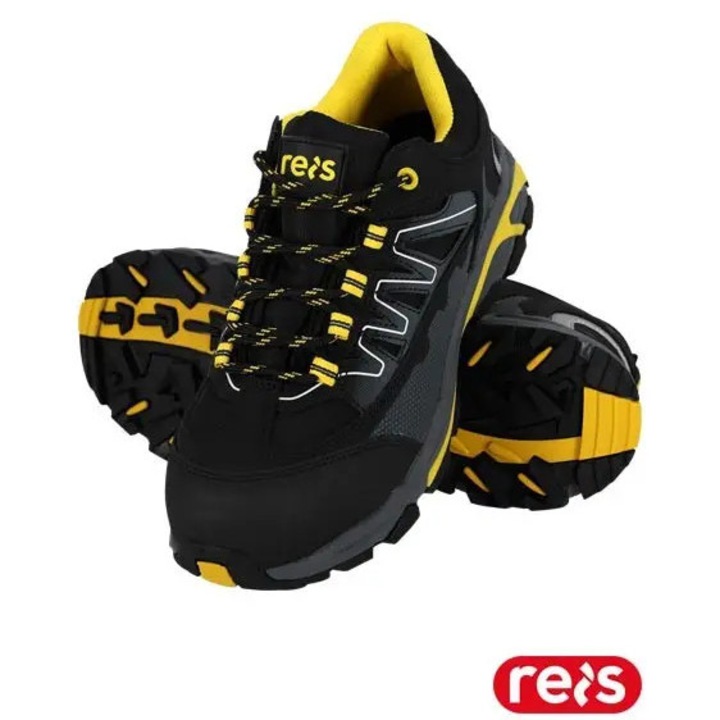 Pantofi de protectie BCRAD-P S1, RAWPOL, bombeu compozit, fara metal 43 negru si galben