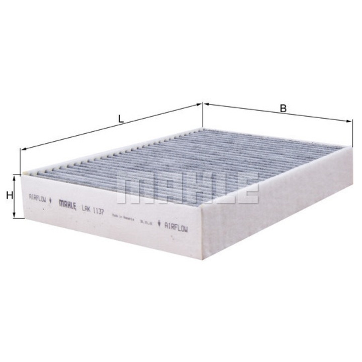 Mahle LAK 1137 szellőzőszűrő, aktív szén, 272x195x43mm