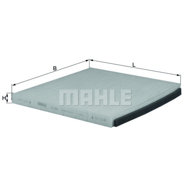 Mahle LA 348 szellőzőszűrő, 190x213x17mm, 35g