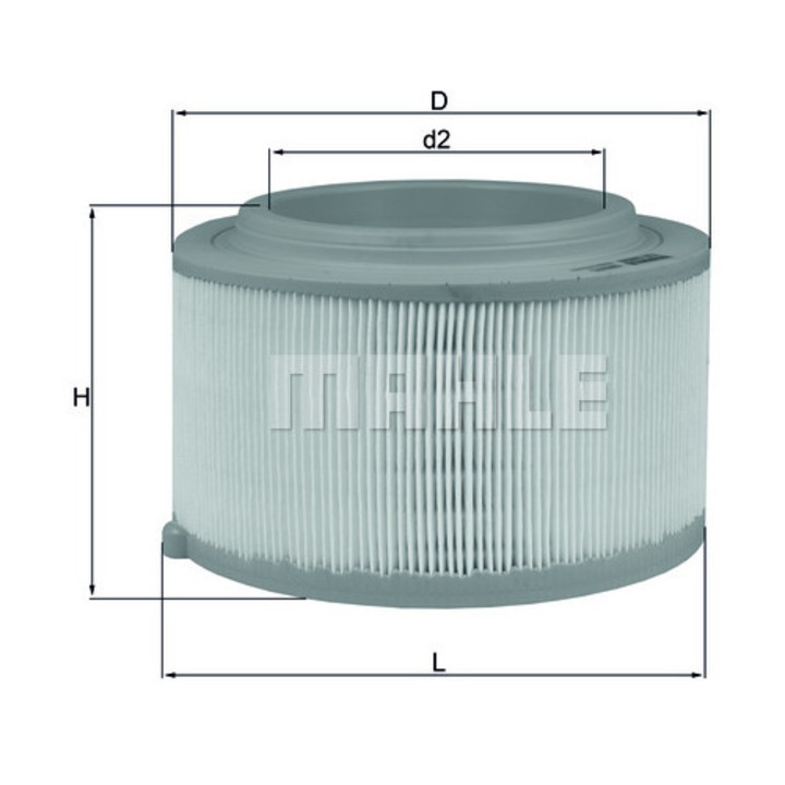 Въздушен филтър Mahle LX 3458, 228x222x138мм, 571гр