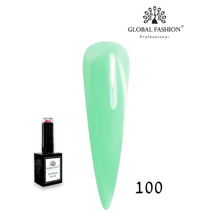 Oja semipermanenta Global Fashion, Gel polish Elite Glow 15 ml, 100