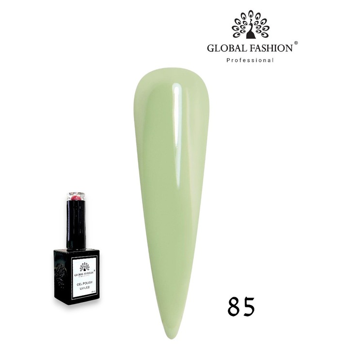 Oja semipermanenta Global Fashion, Gel polish Elite Glow 15 ml, 85