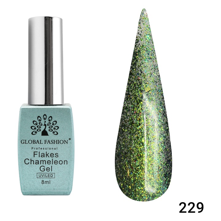 Oja semipermanenta Flakes Chameleon 8ml, 229