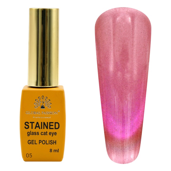Oja semipermanenta Glass Cat Eyes, cu efect de vitraliu 8ml, 05