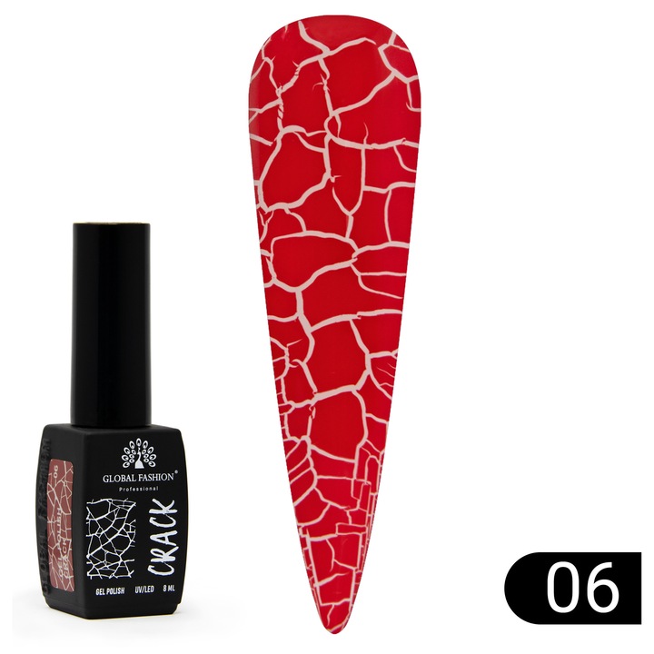 Oja semipermanenta CRACK, Global Fashion 8ml, 06