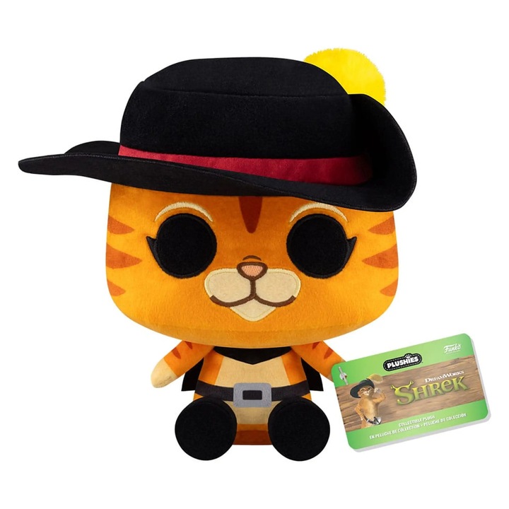 Плюшена играчка, Funko, 18 см, Котаракът в чизми, Многоцветна