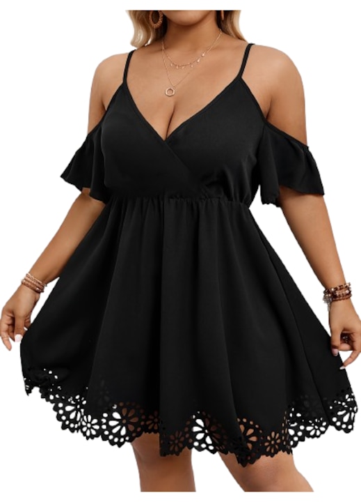 Rochie eleganta, pentru evenimente, scurta, neagra, Negru