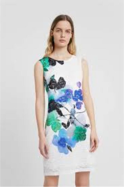 Rochie Desigual 20SWVWX1, Alb, XL