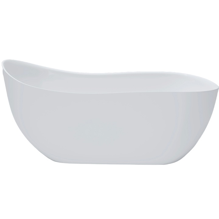 Cada de baie, freestanding, Acril, ventil inclus, Alb Lucios, 180x75 cm, Liza