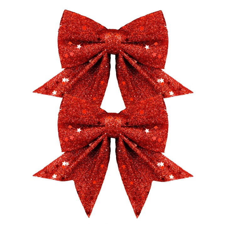 Set de 2 panglici: Panglici rosii 12 x 13 cm