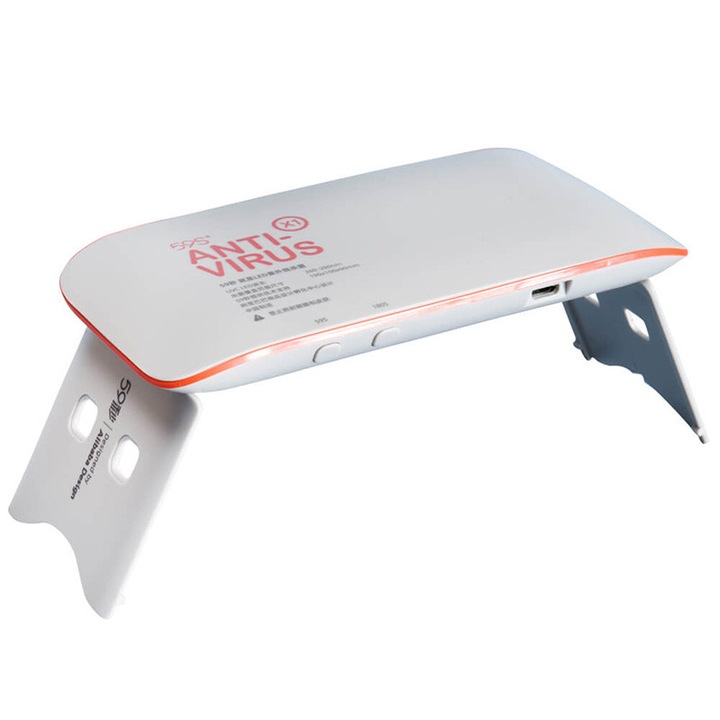 Sterilizator portabil cu raze UVC LED 59S, 99, 9% eficiență, 14x6, 9x1, 7cm