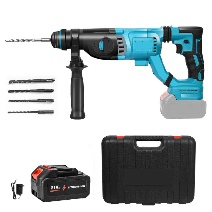 Комплект перфоратори, 3 режима, безчетков мотор, максимален диаметър на пробиване 28 мм