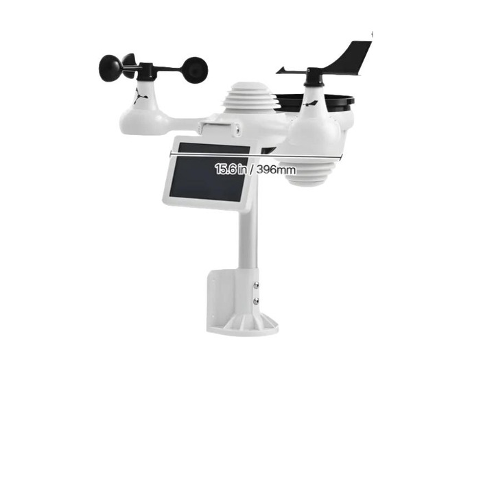 WiFi метеорологична станция, TFT 7-в-1, соларно захранване, външен сензор, 7,5 инча, бяла/черна