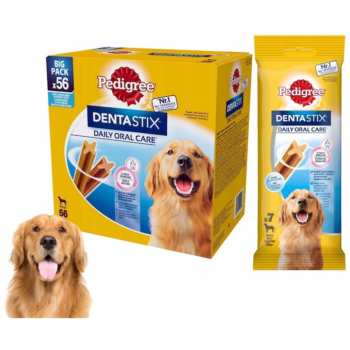 Pedigree Dentastix kutyarudat tartalmazó készlet, 8 csomag, nagy méret, 8x270g