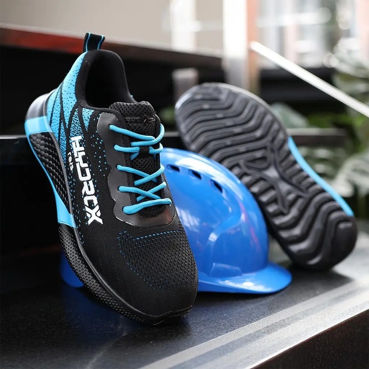 Мъжки предпазни обувки HYDROX S3, със стоманено бомбе, противоплъзгаща подметка, сини 41