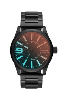 Diesel, Ceas cu trei indicatoare si bratara metalica, Negru Diesel, Ceas cu trei indicatoare si bratara metalica, Negru