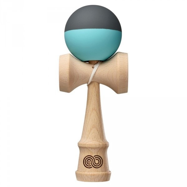 Joc de indemanare Kendama USA Kaizen Half Split Silk gri si albastru