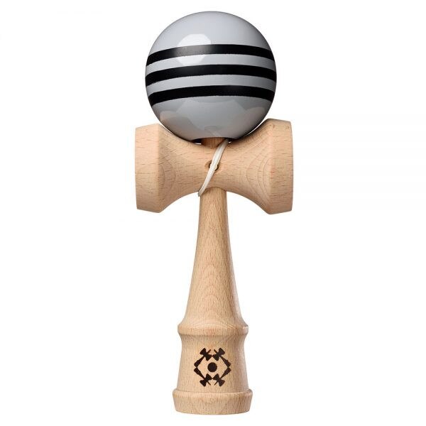 Joc de indemanare Kendama Tribute Triple Stripe gri cu trei linii negre