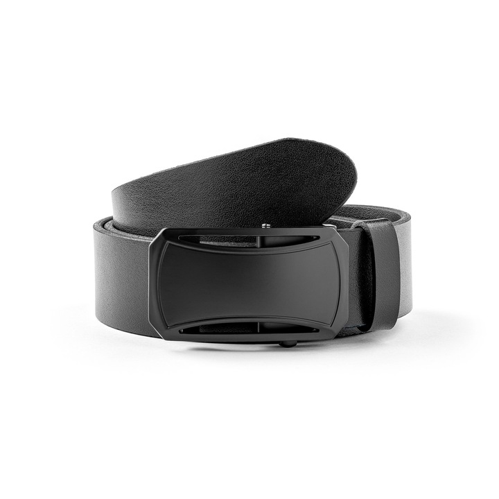 Curea pentru barbati, premium din piele naturala cu catarama automata, latime 3.3 cm JOLAR. BZ-03, 100