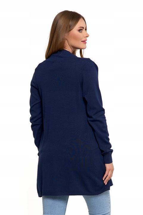 Cardigan elegant lung dama Moraj, design deschis, material moale, viscoza-poliamida, 2XL-3XL INTL