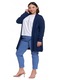 Cardigan elegant lung dama Moraj, design deschis, material moale, viscoza-poliamida, 2XL-3XL INTL