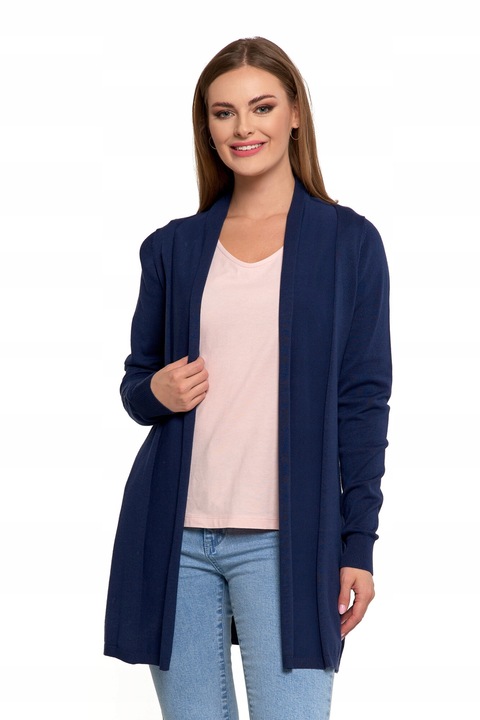 Cardigan elegant lung dama Moraj, design deschis, material moale, viscoza-poliamida