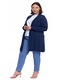 Cardigan elegant lung dama Moraj, design deschis, material moale, viscoza-poliamida, 2XL-3XL INTL