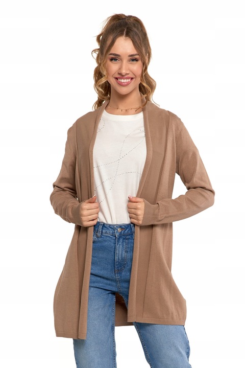 Cardigan elegant pentru femei, Moraj, lung, simplu 70% vascoza, 30% poliamida