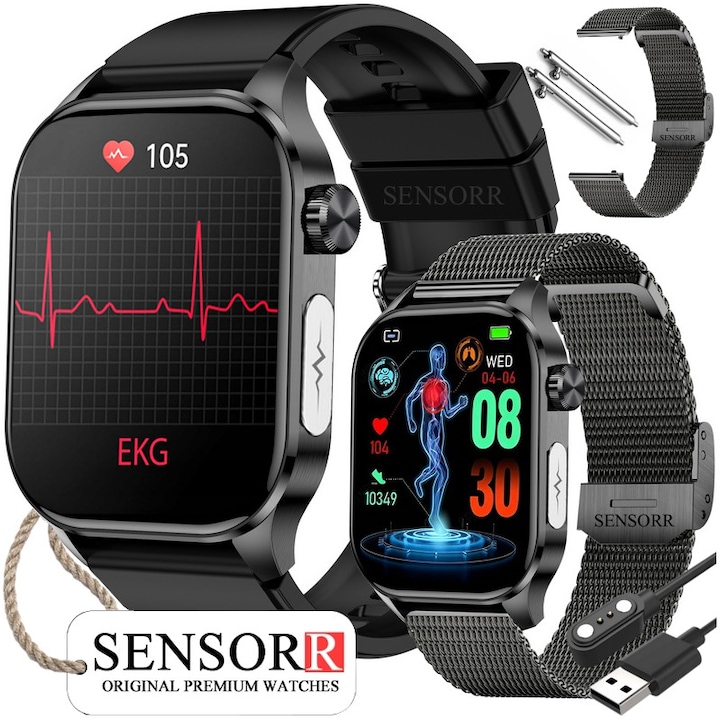 SmartWatch COLSlim Max31, Ecran Tactil de 1.3 inch, Monitorizare ritm cardiac, Tensiune arteriala, Somn, Pedometru, Control calorii, Sedentarism, Notificari apeluri/mesaje, Compatibilitate Android/iOS, Grad de protectie IP67, Silicon Negru