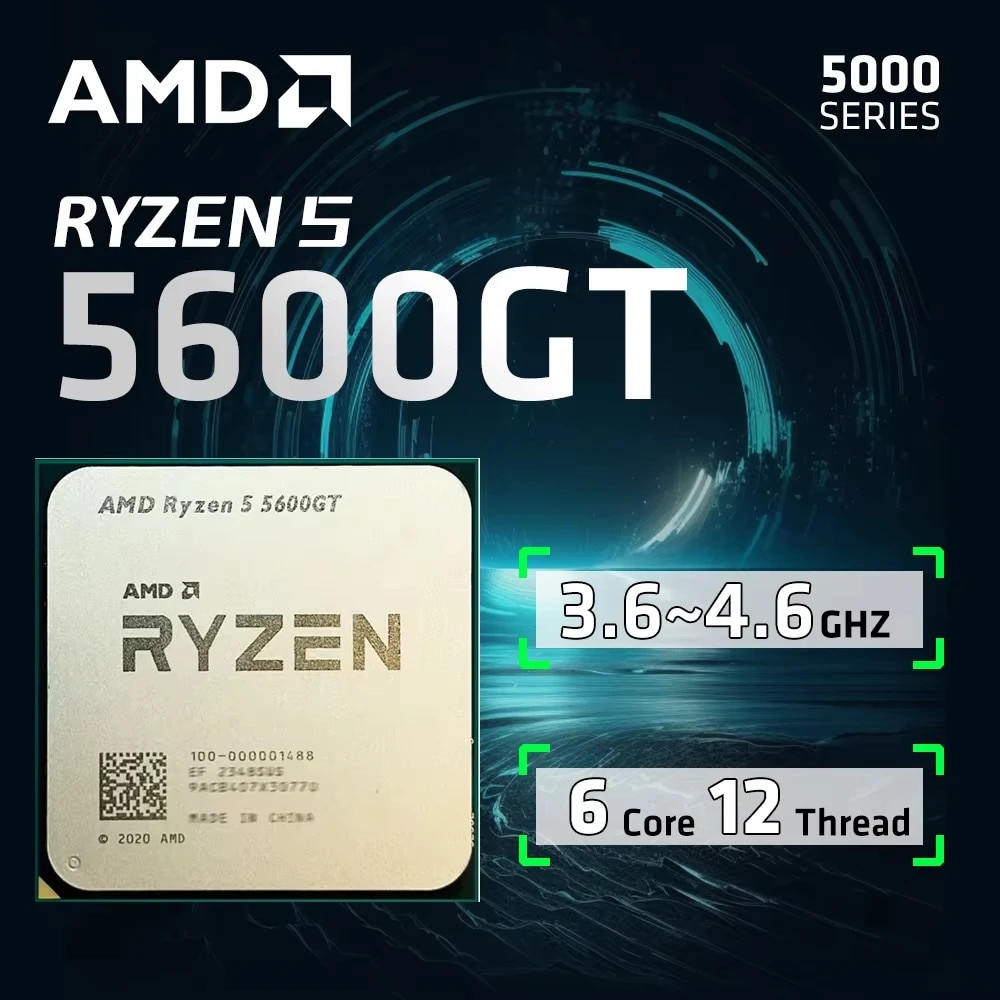 Procesor AMD Ryzen 5 5600GT, 6 nuclee, 12 fire, 3.6GHz, 65W, DDR4