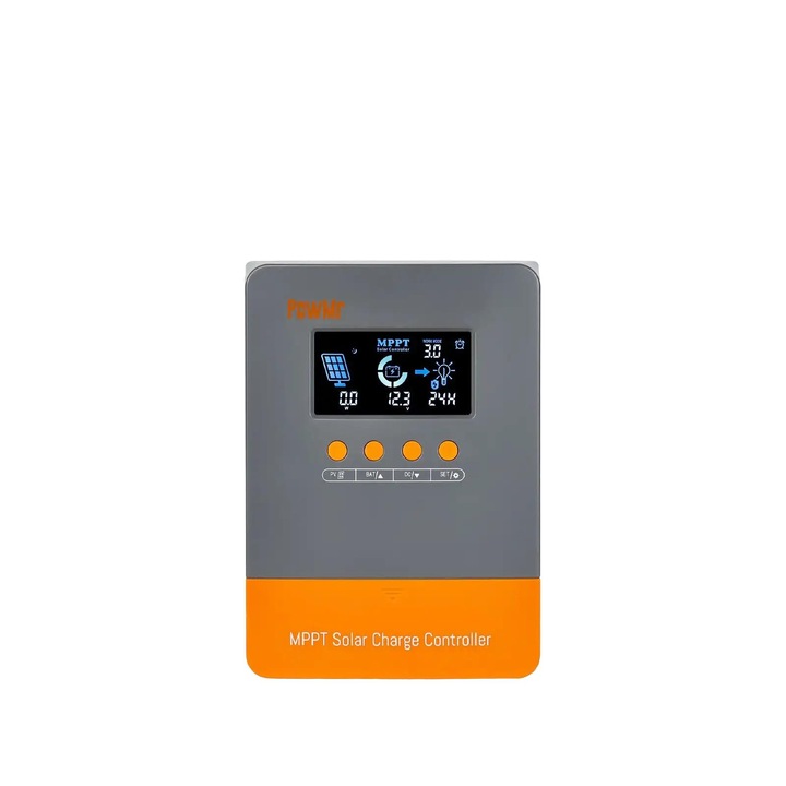 Regulator de incarcare MPPT pentru panouri solare, PowMr, curent maxim 60A, 12V 24V 36V 48V