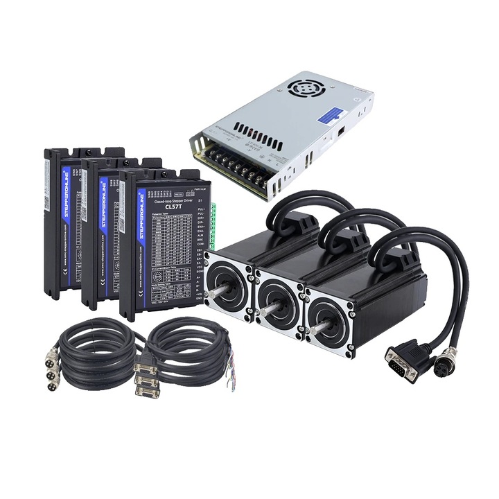 Kit motor pas cu pas, 3.0 Nm, encoder optic 1000 PPR, 8mm