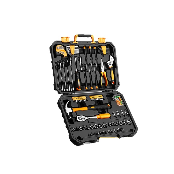 Otthoni javítószerszámkészlet, 42 tartozék, hordozható doboz, DKMT128