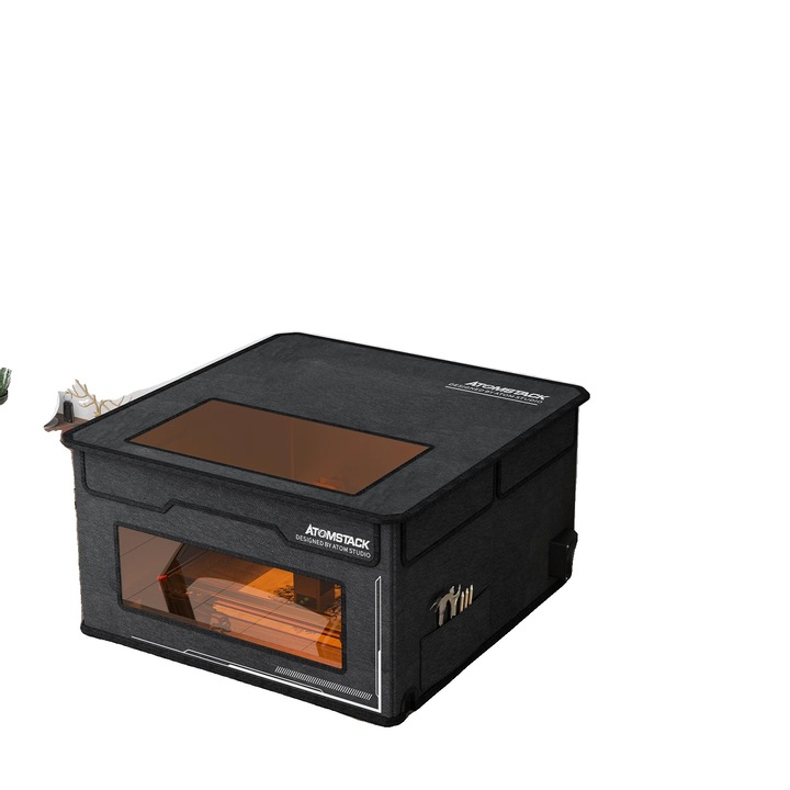 Cutie de protectie pentru masini de gravat laser, material rezistent la foc, design spatios, 760x730x400mm