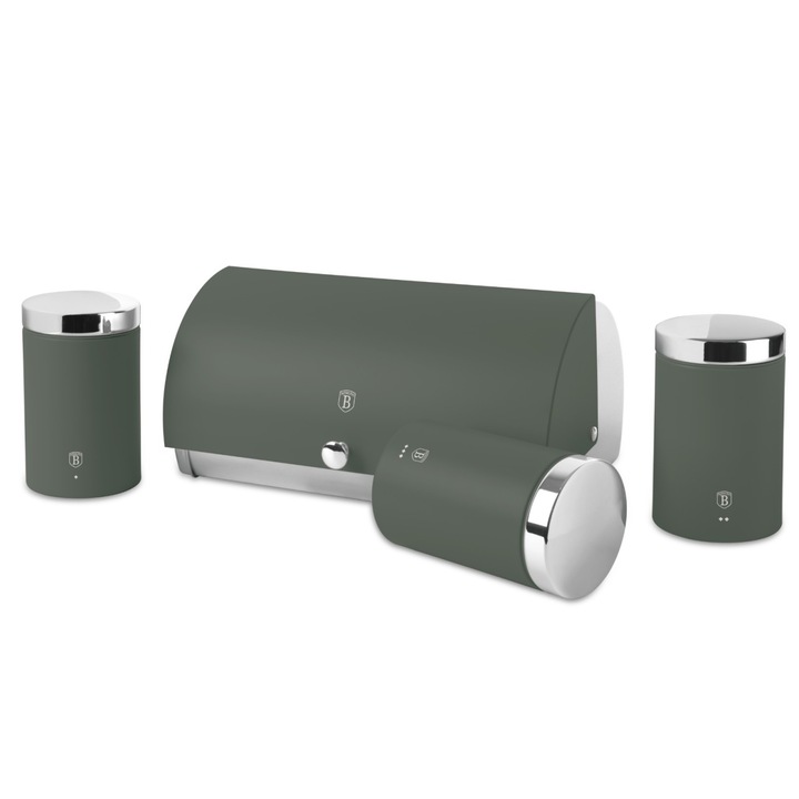 Set cutie de paine cu 3 recipiente Green Matt Berlinger Haus BH 6833