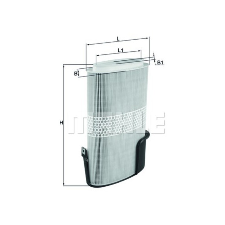 Knecht LX 1009/6 légszűrő, 196x86x306mm, műanyag