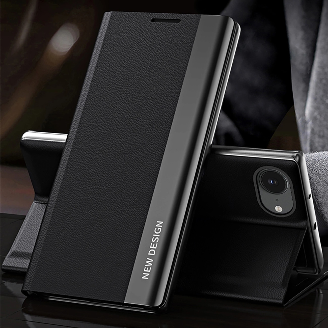 Husa Sleep Case Pro compatibila cu iPhone 16e Black