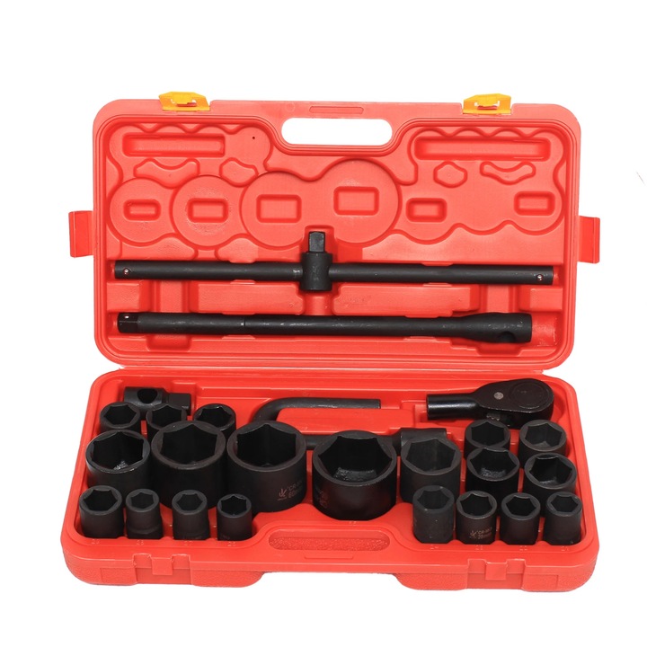 Set Chei Tubulare 26 Piese, 3/4" & 1", 21-65mm, Cutie pentru Piulite AUTO