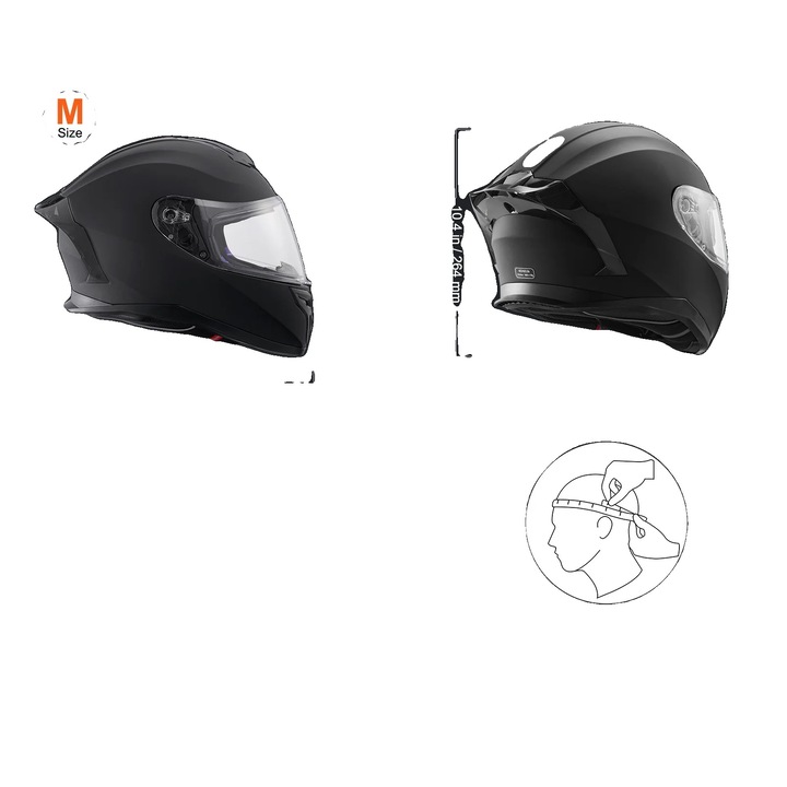 Casca moto, design integral, compatibilitate Bluetooth, dimensiune M, 57-58 cm