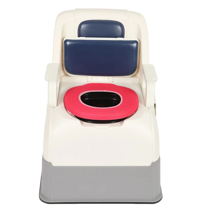 Comoda portabila pentru pat, capacitate mare, design compact, culoare alba, dimensiuni 66x61x78cm